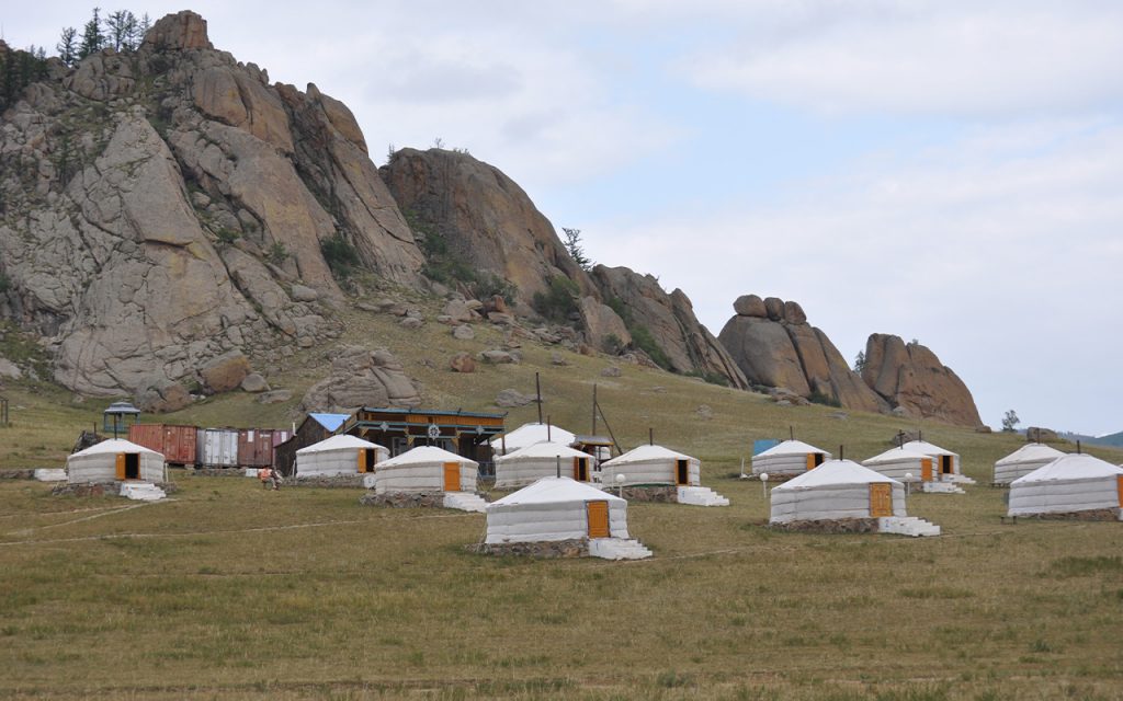 campamento de yurtas